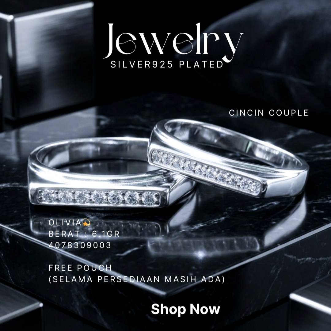 PERHIASAN PERAK - CINCIN COUPLE A064