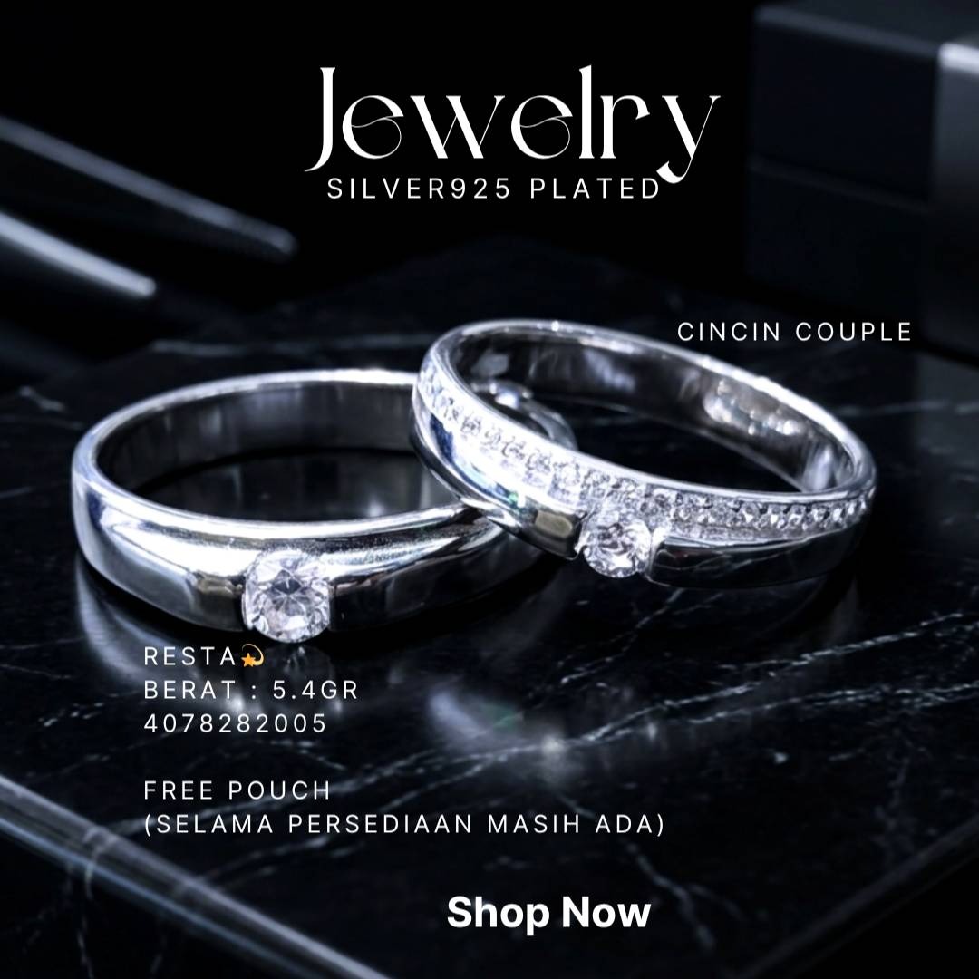 PERHIASAN PERAK - CINCIN COUPLE A068