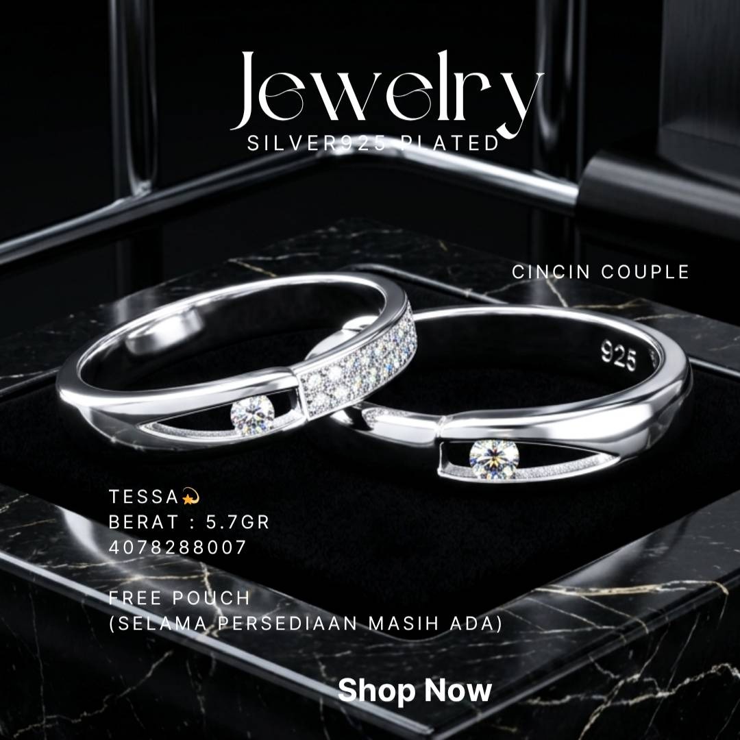 PERHIASAN PERAK - CINCIN COUPLE A069