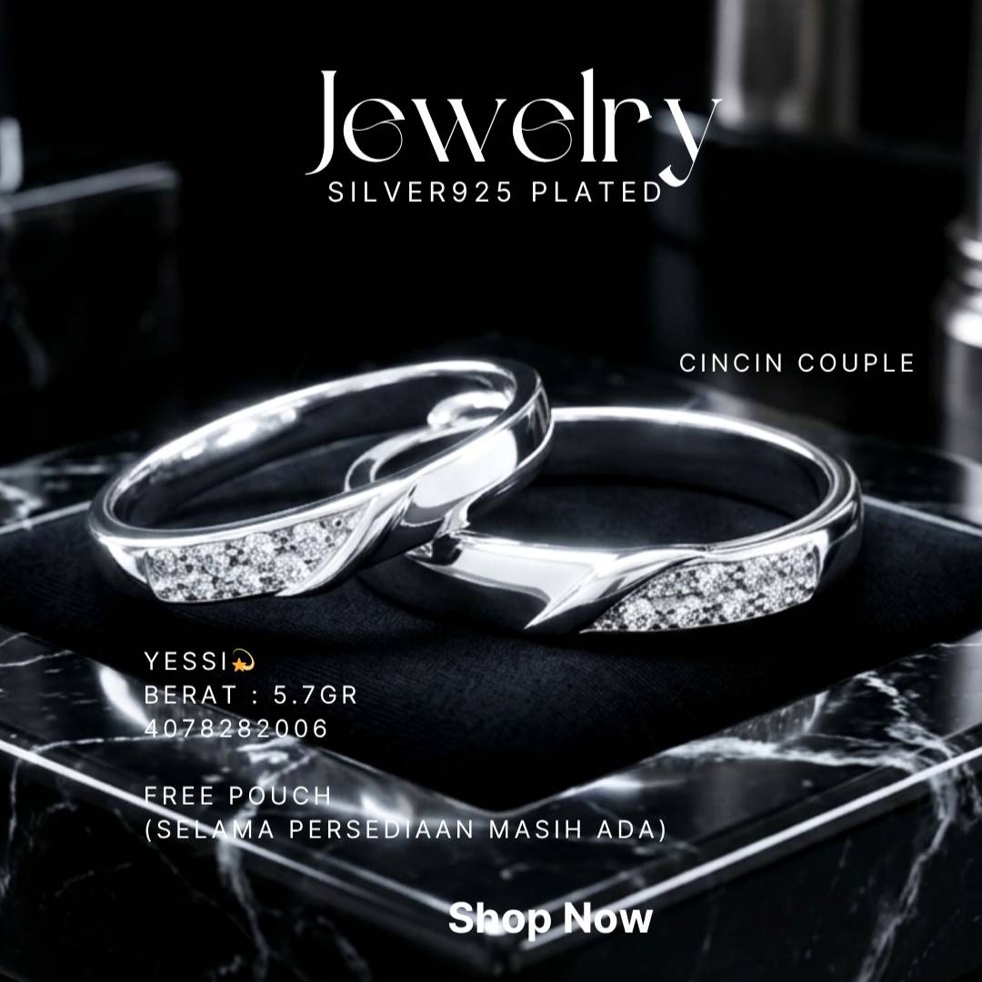 PERHIASAN PERAK - CINCIN COUPLE A070