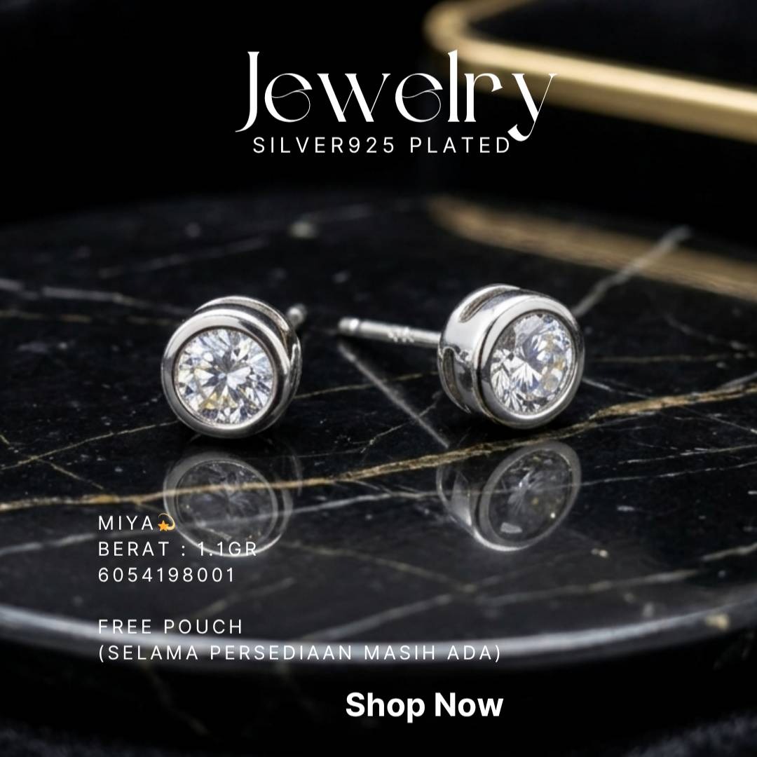 PERHIASAN PERAK - ANTING SIMPLE A334