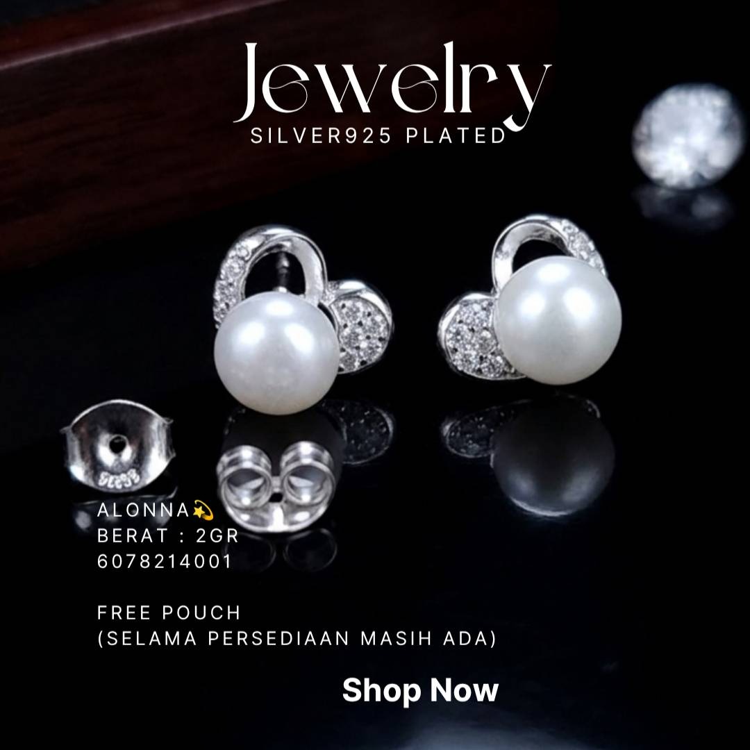 PERHIASAN PERAK - ANTING MUTIARA A469