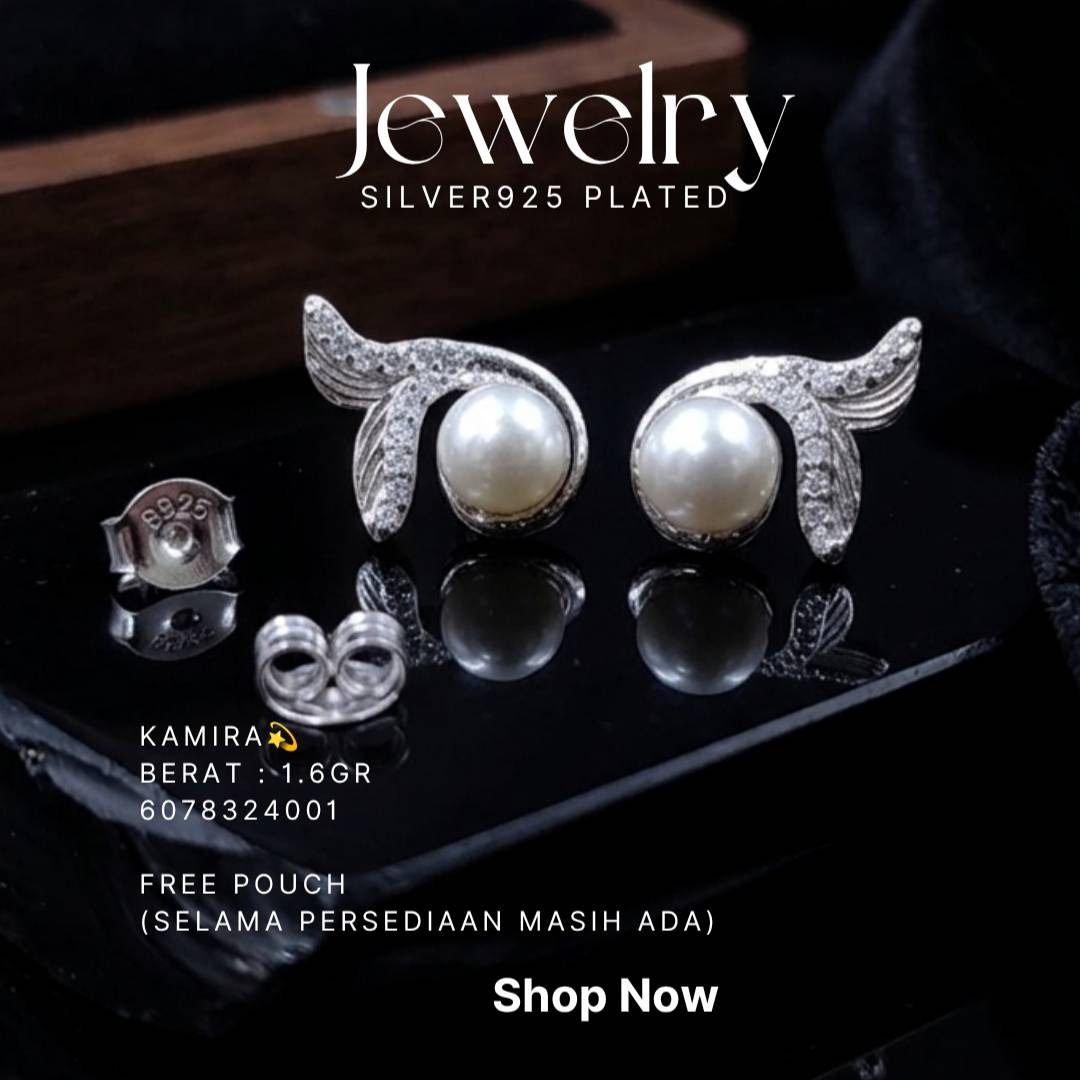 PERHIASAN PERAK - ANTING MUTIARA A471
