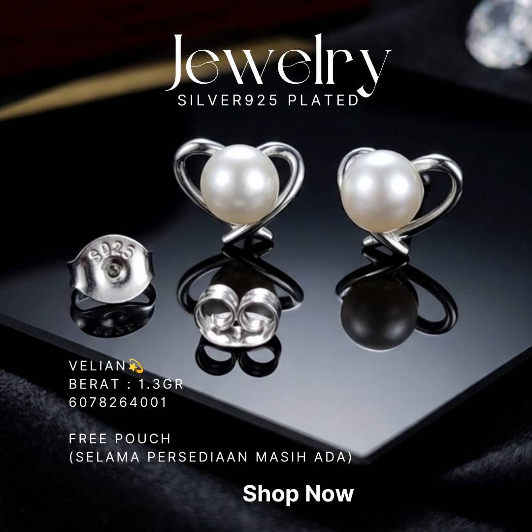 PERHIASAN PERAK - ANTING MUTIARA A475
