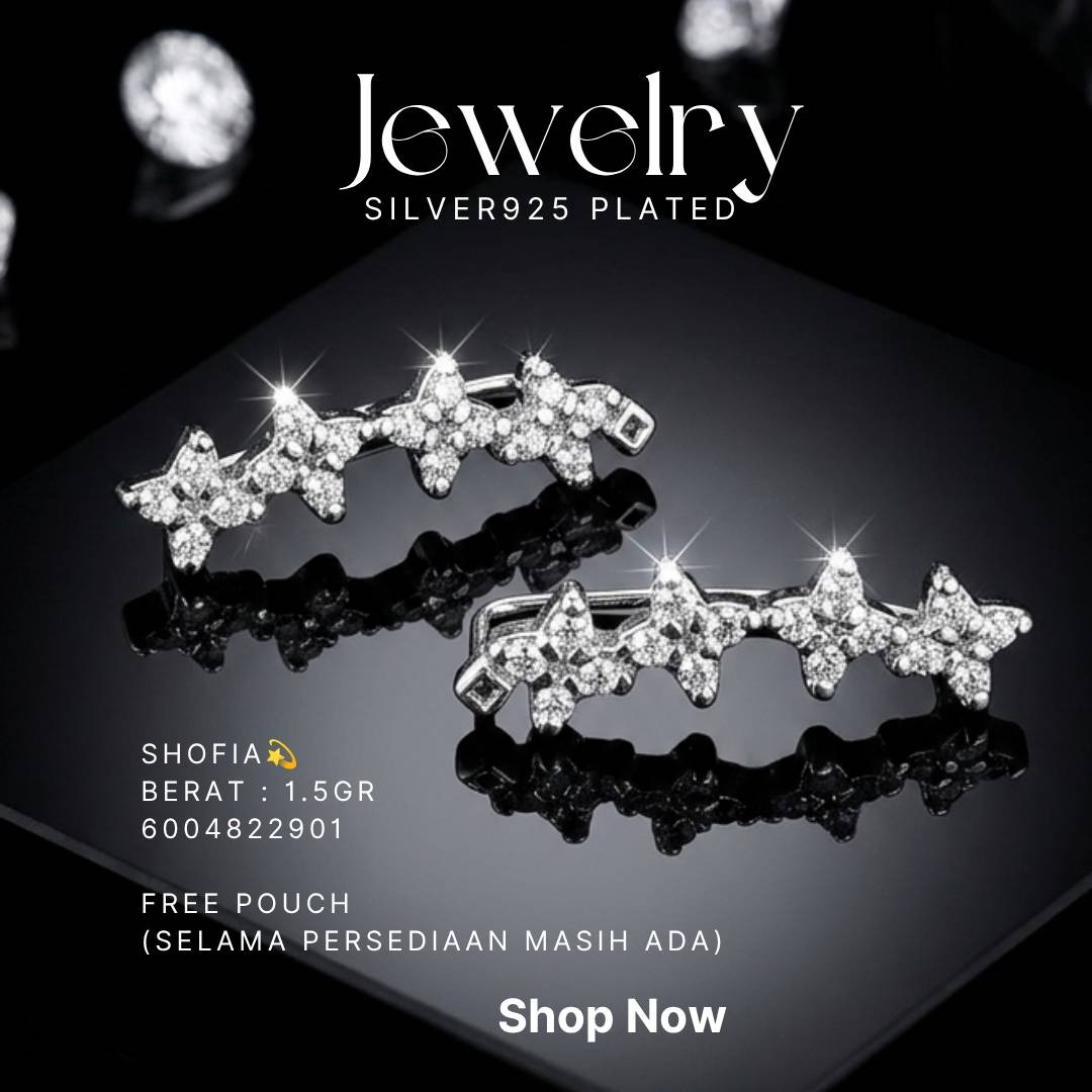 PERHIASAN PERAK - ANTING SLIP A491