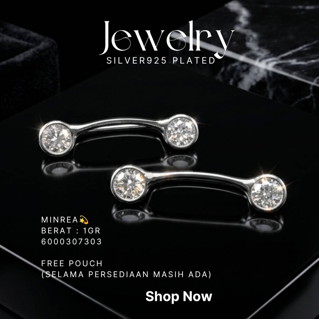 PERHIASAN PERAK - ANTING SLIP A492
