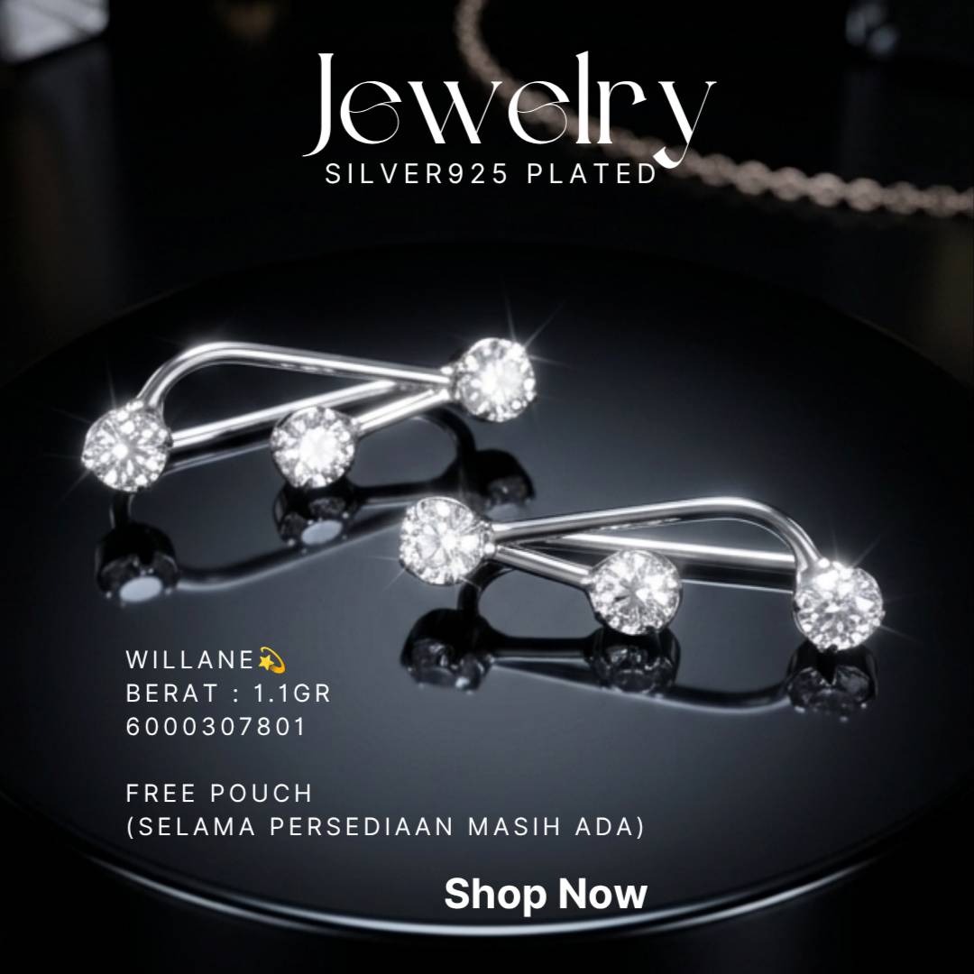 PERHIASAN PERAK - ANTING SLIP A494