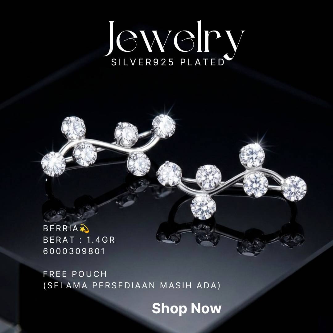 PERHIASAN PERAK - ANTING SLIP A496