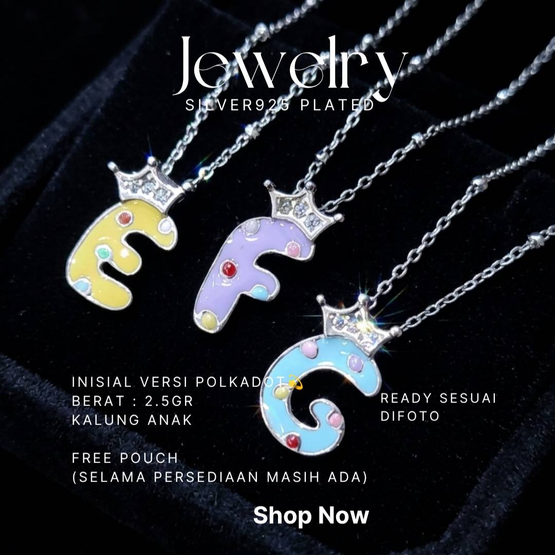KALUNG ANAK INISIAL MOTIF POLKADOT A529